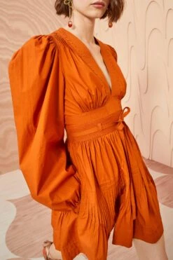 ULLA JOHNSON Rosalind Dress - Saffron 8 ULLA JOHNSON Rosalind Dress - Saffron -Ulla Johnson ULLA JOHNSON Rosalind Dress SAFFRON 05