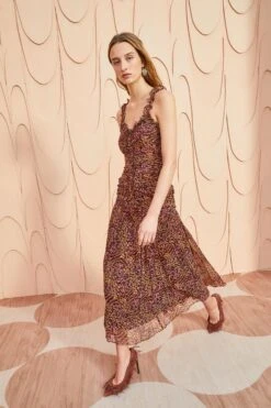 ULLA JOHNSON Rosaria Dress - Pomegranate -Ulla Johnson ULLA JOHNSON Rosaria Dress POMEGRANATE 033