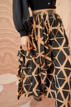 ULLA JOHNSON Savita Skirt - Onyx -Ulla Johnson ULLA JOHNSON Savita Skirt ONYX 02 ALT