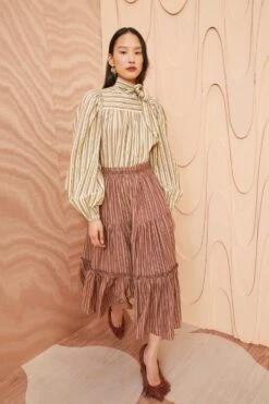 ULLA JOHNSON Severine Skirt - Mulberry 7 ULLA JOHNSON Severine Skirt - Mulberry -Ulla Johnson ULLA JOHNSON Severine Skirt MULBERRY 0065