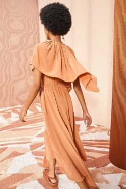 ULLA JOHNSON Tahlia Dress - Chestnut 10 ULLA JOHNSON Tahlia Dress - Chestnut -Ulla Johnson ULLA JOHNSON Tahlia Dress CHESTNUT 04