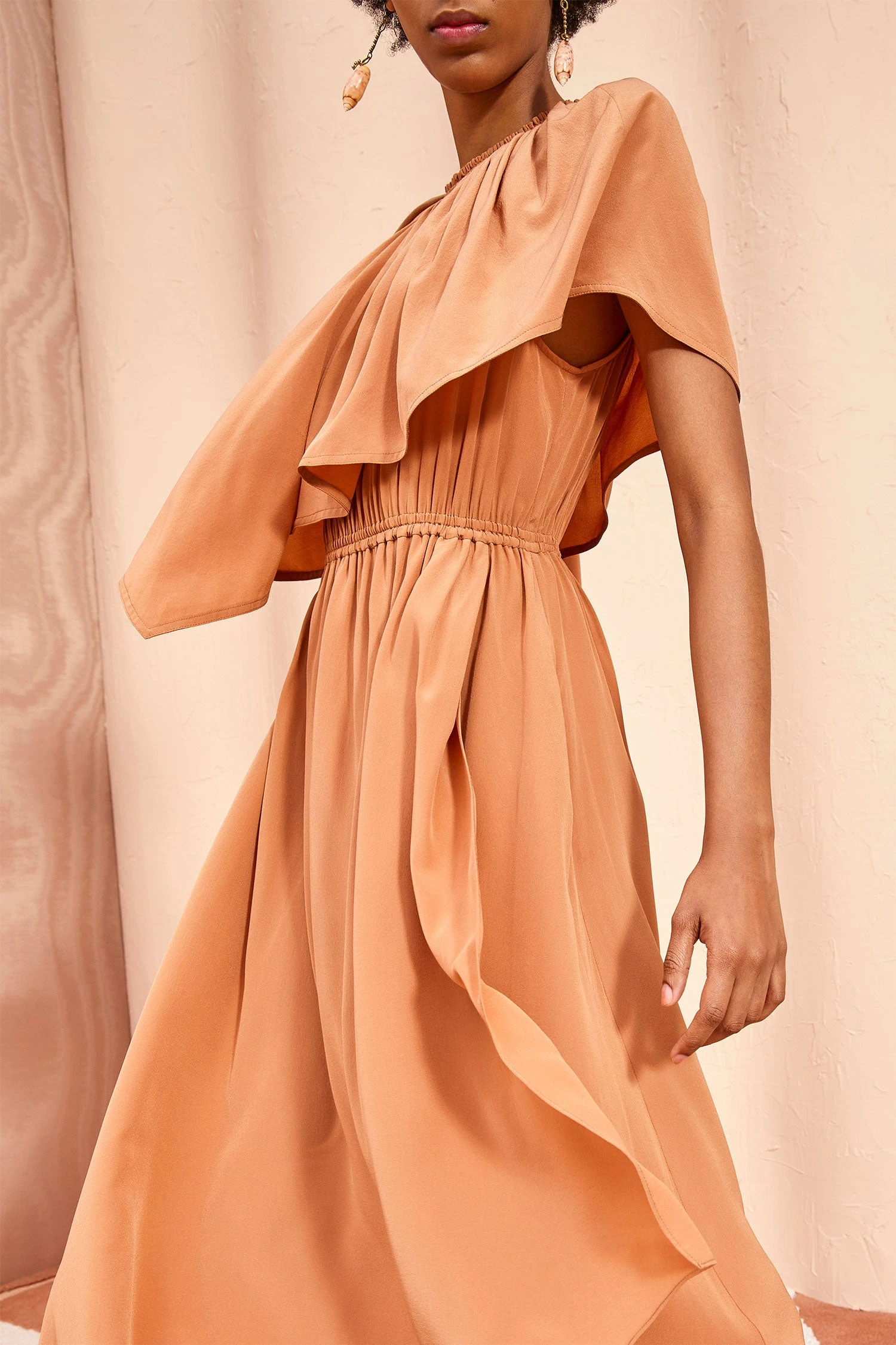 ULLA JOHNSON Tahlia Dress - Chestnut 6 ULLA JOHNSON Tahlia Dress - Chestnut - Image 6