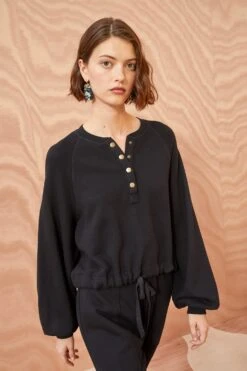ULLA JOHNSON Tess Pullover - Noir 9 ULLA JOHNSON Tess Pullover - Noir -Ulla Johnson ULLA JOHNSON Tess Pullover NOIR 05