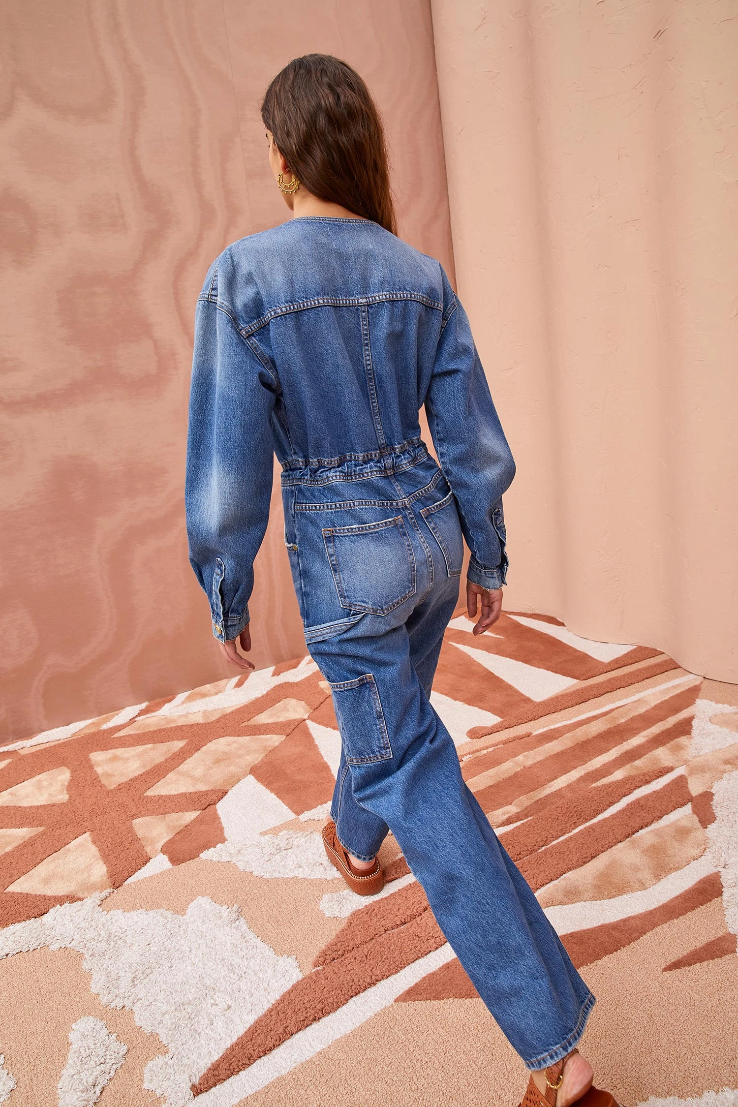 ULLA JOHNSON The Stevie Jumpsuit - Danube Medium Indigo Wash 4 ULLA JOHNSON The Stevie Jumpsuit - Danube Medium Indigo Wash - Image 4