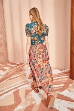 ULLA JOHNSON Ursa Skirt - Coral Bloom -Ulla Johnson ULLA JOHNSON Ursa Skirt CORAL BLOOM 0113