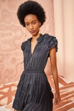 ULLA JOHNSON Vesna Dress - Noir 7 ULLA JOHNSON Vesna Dress - Noir -Ulla Johnson ULLA JOHNSON Vesna Dress NOIR 03