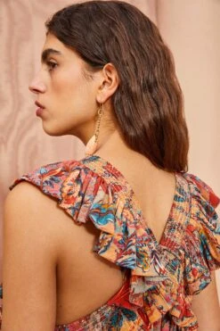 ULLA JOHNSON Violeta Dress - Coral Bloom 9 ULLA JOHNSON Violeta Dress - Coral Bloom -Ulla Johnson ULLA JOHNSON Violeta Dress CORAL BLOOM 05