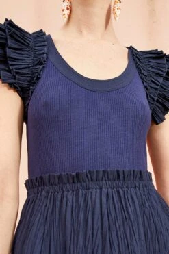 ULLA JOHNSON Virginia Dress - Midnight 9 ULLA JOHNSON Virginia Dress - Midnight -Ulla Johnson ULLA JOHNSON Virginia Dress MIDNIGHT 05