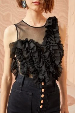 ULLA JOHNSON Winnifred Top - Noir 9 ULLA JOHNSON Winnifred Top - Noir -Ulla Johnson ULLA JOHNSON Winnifred Top NOIR 0080