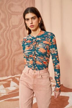 New Arrival 7 ULLA JOHNSON Wren Top - Delphinium