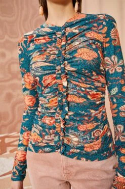 New Arrival -Ulla Johnson ULLA JOHNSON Wren Top DELPHINIUM 02 ALT