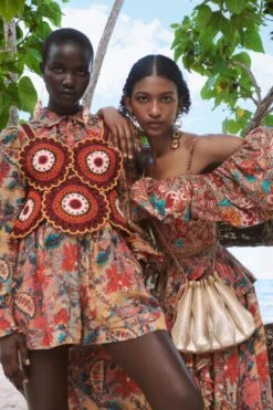 ULLA JOHNSON Ursa Skirt - Coral Bloom -Ulla Johnson Ulla Johnson PF23 VOGUE LOOK 5 5